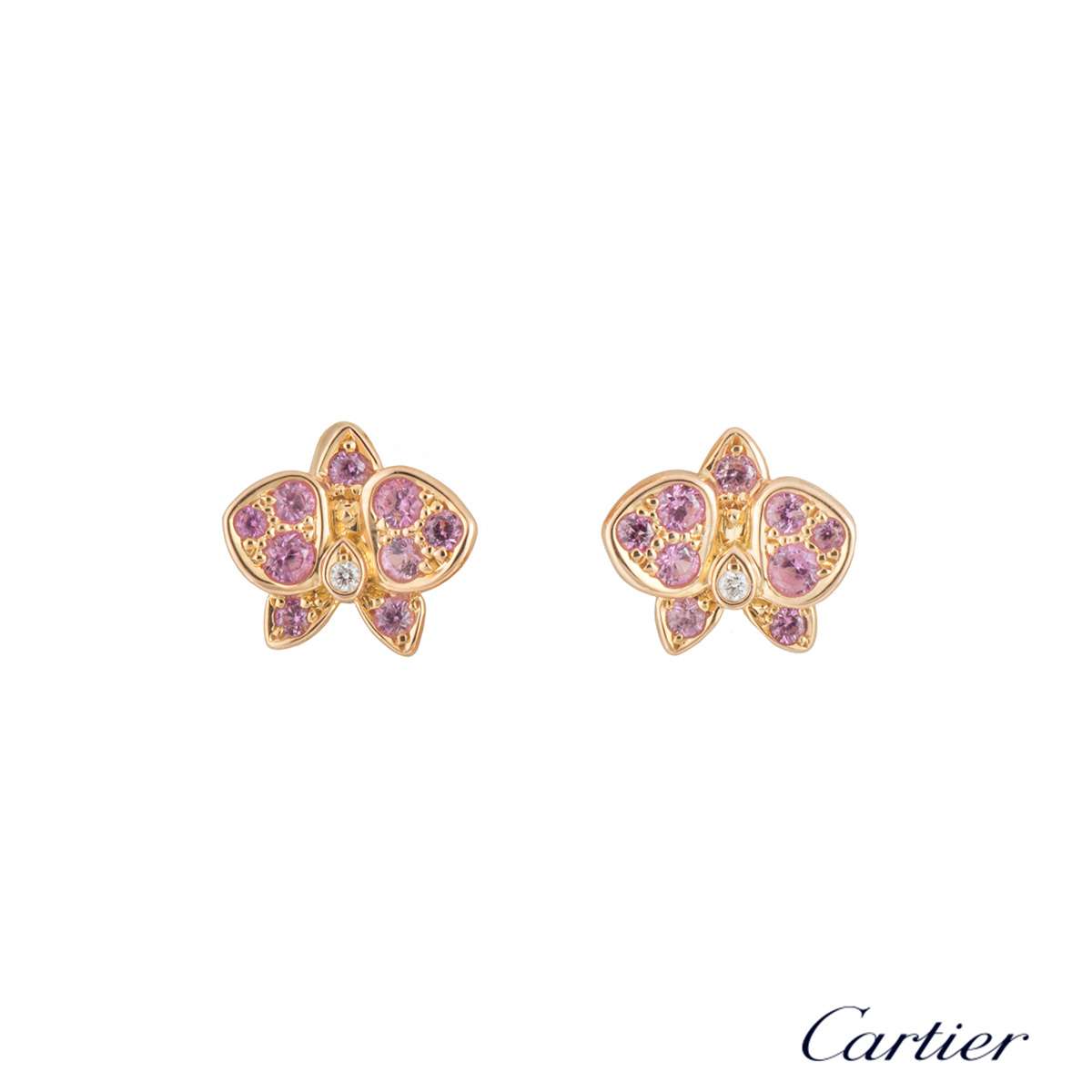 cartier orchid earrings